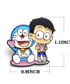 Alternative view of Doraemon 'Doraemon and Nobita | Heart' Enamel Pin