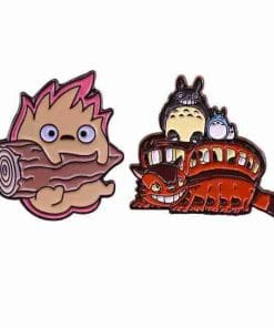 Totoro and Friends x Calcifer Set Enamel Pin