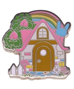 Alternative view of Animal Crossing 'Rainbow House' Enamel Pin