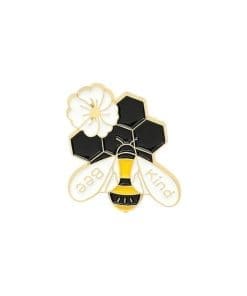 Cute 'Flower Bee | Bee Kind'  Enamel Pin