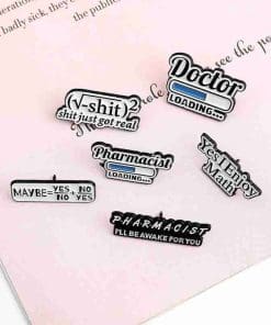 Alternative view of Yes I Enjoy Math Enamel Pin