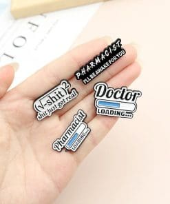 Alternative view of Funny Equation 'Shit Just Got Real' Enamel Pin