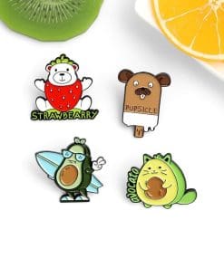 Alternative view of Cute Cat 'Avocato' Enamel Pin