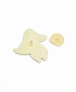 Alternative view of Yellow Mushroom 'Playing Guitar' Enamel Pin