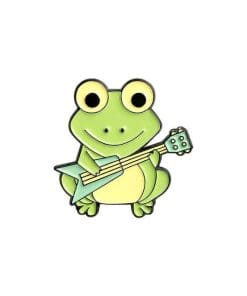 Cute 'Frog with Electric Guitar'  Enamel Pin