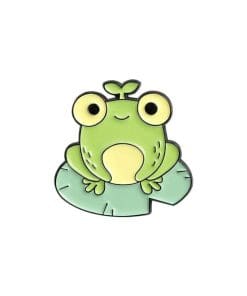 Cute 'Frog on Lotus Leaf'  Enamel Pin