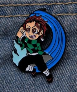 Alternative view of Demon Slayer 'Tanjiro | Water' Enamel Pin