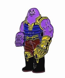 Alternative view of Superhero 'Grimace | Thanos' Enamel Pin