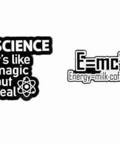 Science Set of 2 'Science it's Magic | E-Formula' Enamel Pin