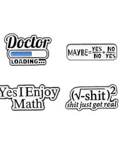 All About Math Set of 4 Enamel Pin