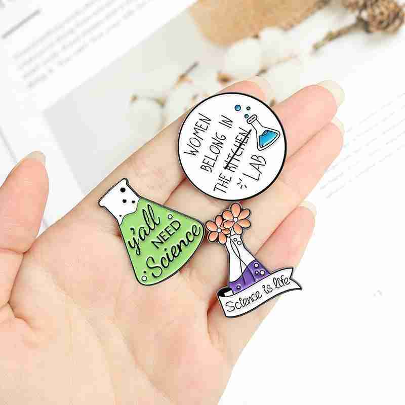 Women Belong in the Lab Enamel Pin - Image 2