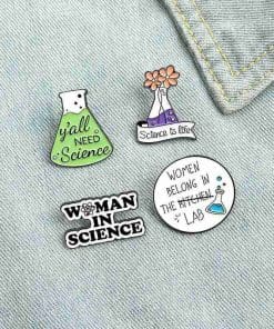 Women Belong in the Lab Enamel Pin - Image 3