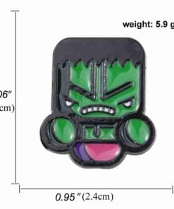 Alternative view of Superhero 'Cute Chibi Hulk' Enamel Pin