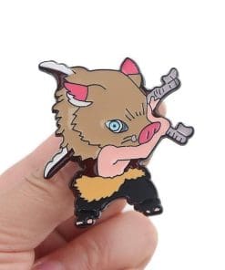 Alternative view of Demon Slayer: Kimetsu no Yaiba 'Inosuke Fighting' Enamel Pin