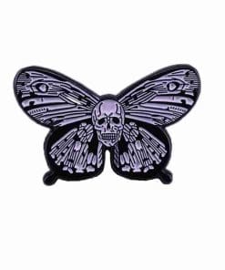 Skull Butterfly Logo Enamel Pin