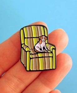 Dog on Sofa Enamel Pin