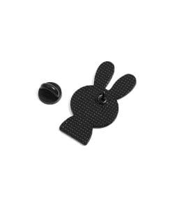 Alternative view of Cute Rabbit in Facemask Enamel Pin