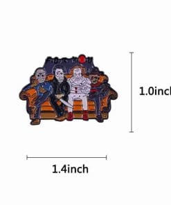 Alternative view of The Scary Killer Friends Enamel Pin