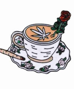 Rose Coffee and Cigar Enamel Pin