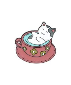 Cat Bathing in Cup ver.1 Enamel Pin