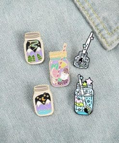 Alternative view of Adventure Jar & Paintbrush Enamel Pin