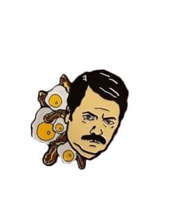 Parks and Recreation 'Ron Swanson | Eggs & Bacon' Enamel Pin
