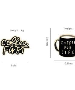 Coffee First Enamel Pin - Image 6