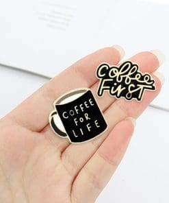 Coffee First Enamel Pin - Image 5