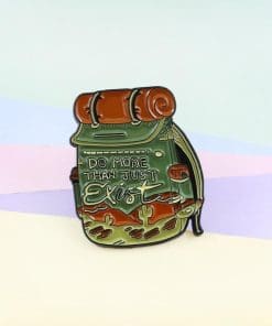 Alternative view of Hiking Bag 'Backpack | Do More Than Just Exist' Enamel Pin
