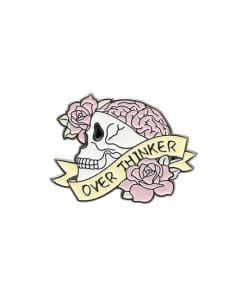Mental Awareness 'Brain Skull | Over Thinker' Enamel Pin