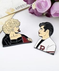 Alternative view of Grease 'Danny/Sandy' Set Enamel Pin