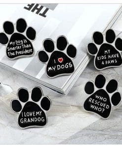 Dog Paw 'I Love My Dogs' Enamel Pin - Image 5