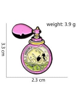 Cute Pink Poisonous Perfume Enamel Pin - Image 6