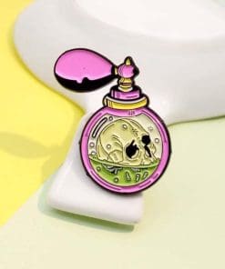 Cute Pink Poisonous Perfume Enamel Pin - Image 7