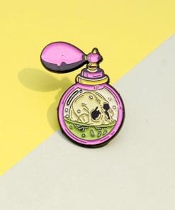 Cute Pink Poisonous Perfume Enamel Pin - Image 4