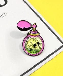 Alternative view of Cute Pink Poisonous Perfume Enamel Pin