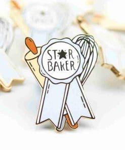 Alternative view of STAR BAKER Ribbon Enamel Pin