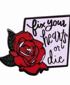 Twin Peaks 'Fix Your Hearts or Die' Enamel Pin