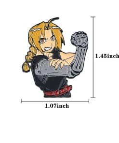 Full Metal Alchemist 'Edward Metal Arm' Enamel Pin - Image 4