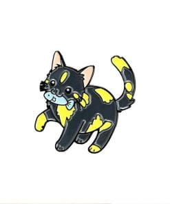 Cute 'Cat & Fish' Enamel Pin