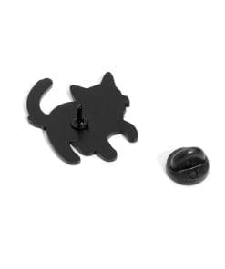 Alternative view of Cute 'Cat & Fish' Enamel Pin