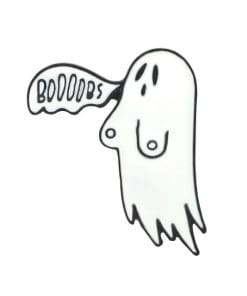 Cute Smoking Boo Ghost 'Boooos' Enamel Pin