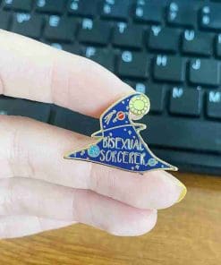 Alternative view of Queer Witches 'Bisexual Sorcerer' Enamel Pin