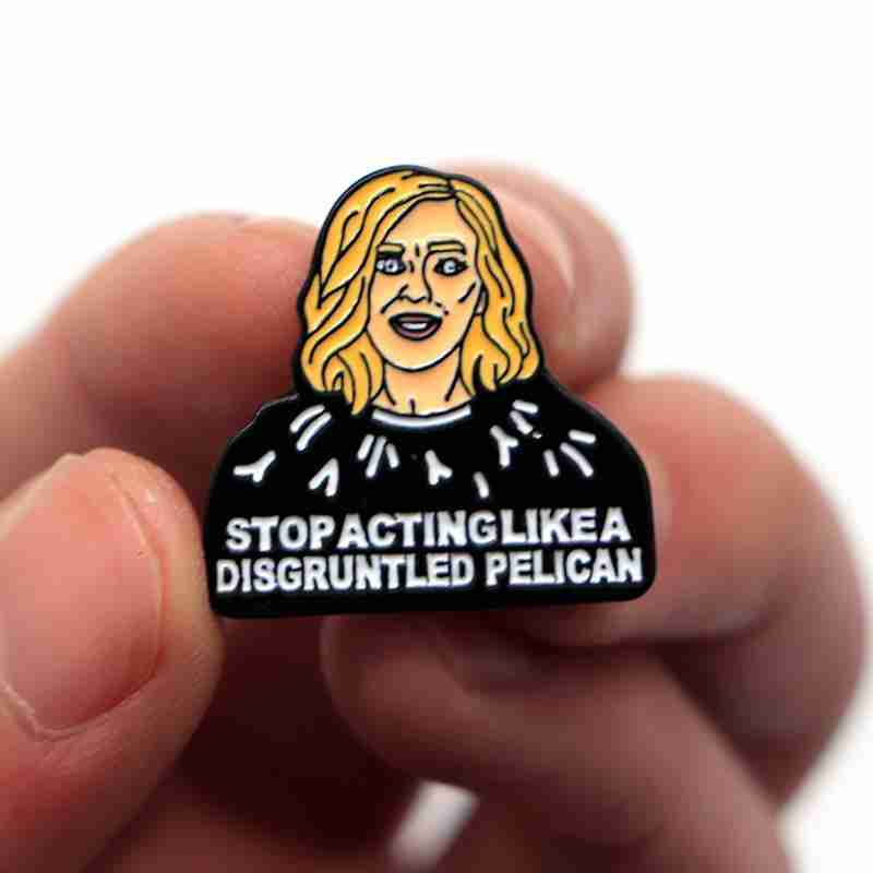 Schitt's Creek 'Moira Rose | Stop Acting Like A Disgruntled Pelican' Enamel Pin - Image 3