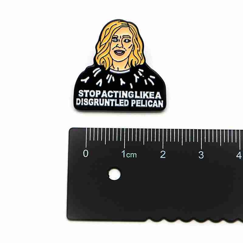 Schitt's Creek 'Moira Rose | Stop Acting Like A Disgruntled Pelican' Enamel Pin - Image 4