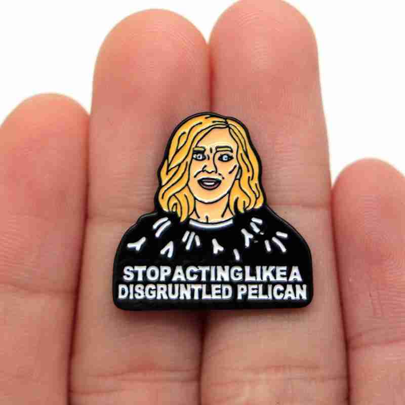 Schitt's Creek 'Moira Rose | Stop Acting Like A Disgruntled Pelican' Enamel Pin - Image 5