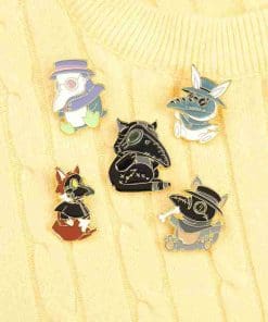 Plague Doctor 'Dog x Bone' Enamel Pin - Image 3