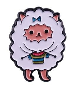 Cute 'Knitting Sheep' Enamel Pin