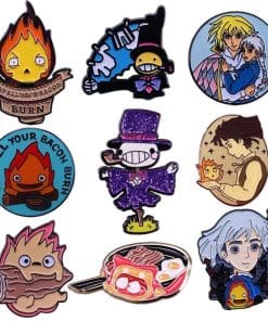 Alternative view of Howl's Moving Castle 'Calcifer | May All Your Bacon Burn' Enamel Pin