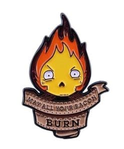 Howl's Moving Castle 'Calcifer | May All Your Bacon Burn' Enamel Pin